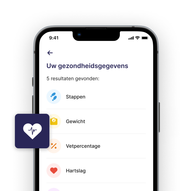 telefoon met de CareSync app